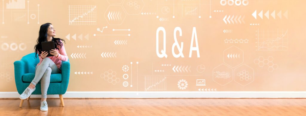 Q and A with woman using a tablet